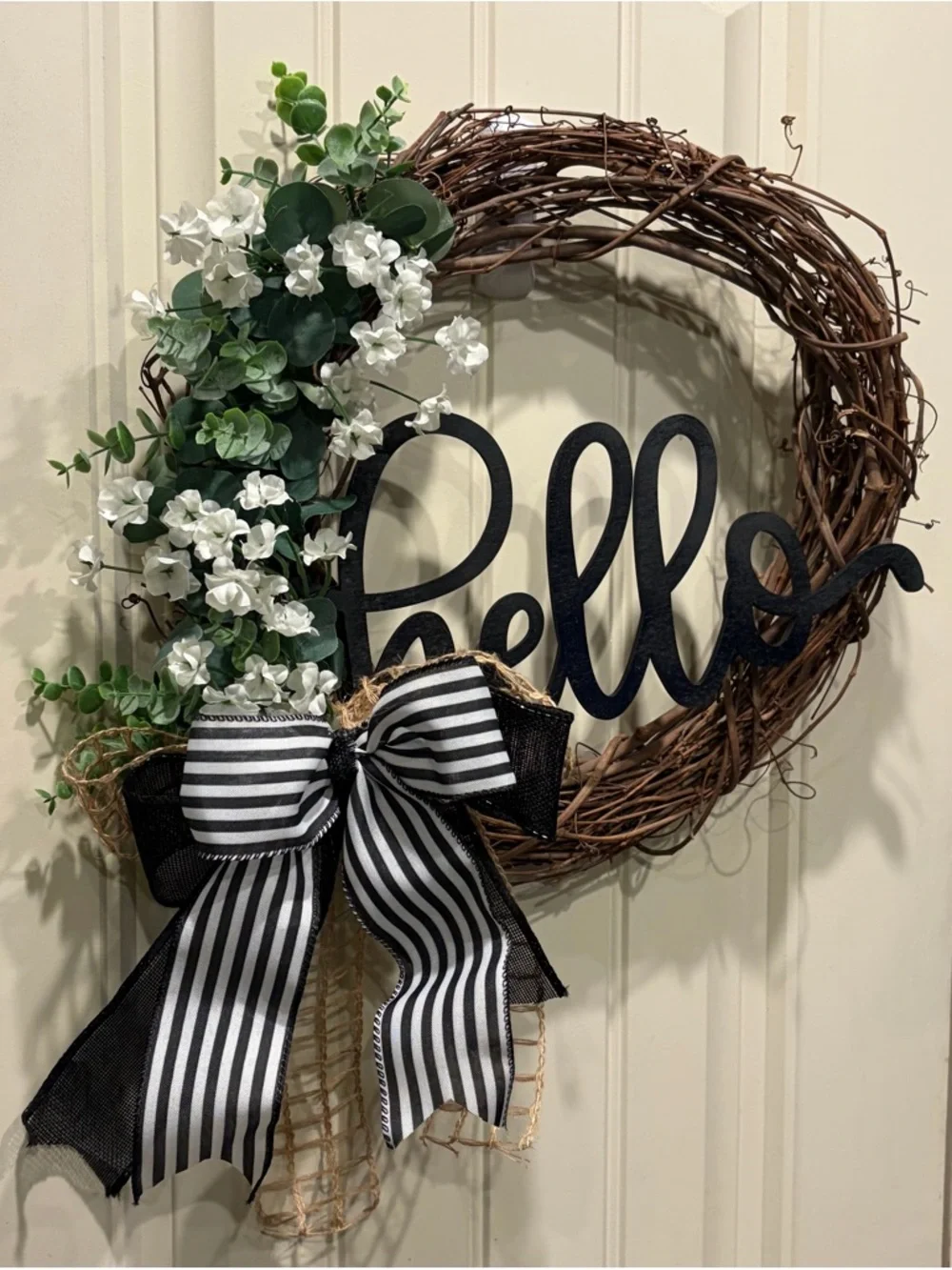 Patriotic Red, White & Blue Check Bow &  Custom Wreaths